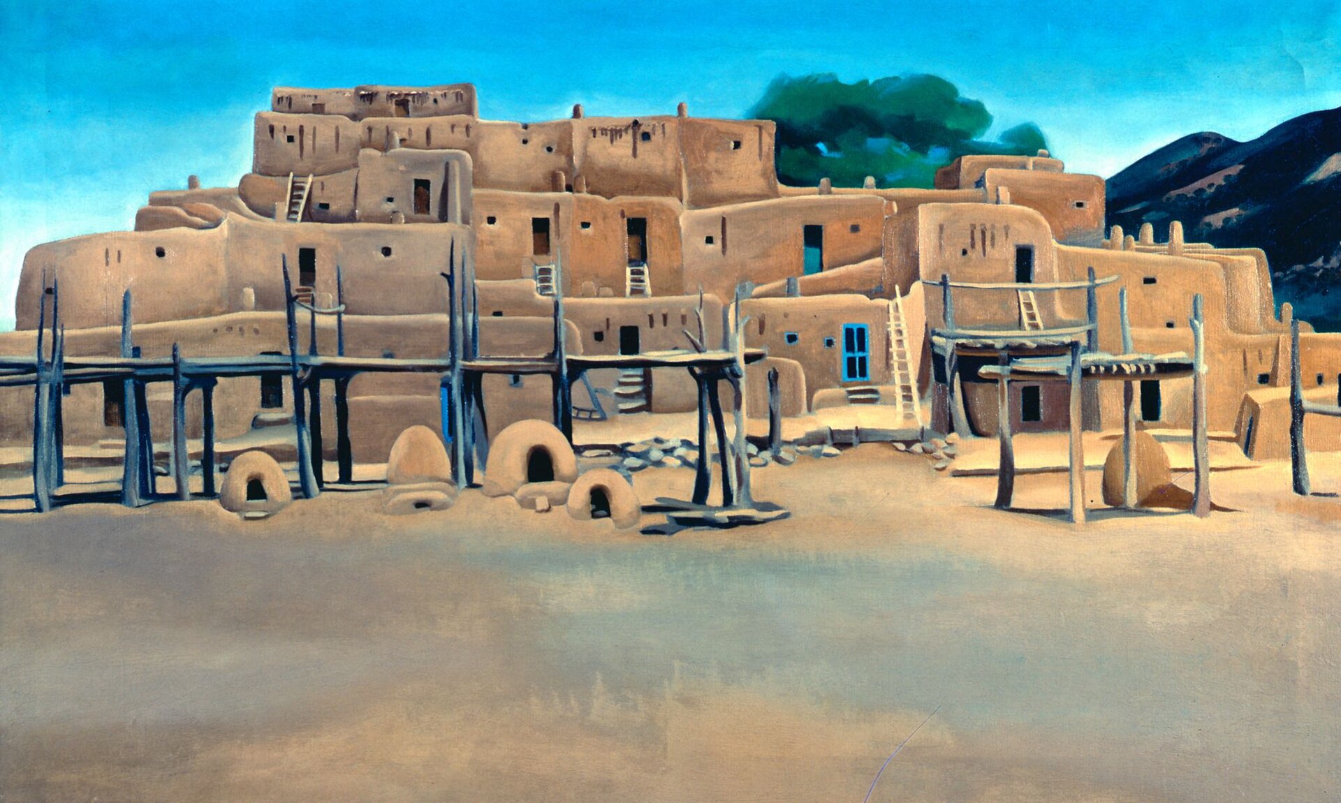 Georgia O'Keeffe, "Taos Pueblo," 1929